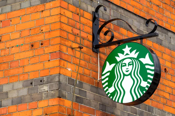 Starbucks Coffee Street Sign — Stock fotografie