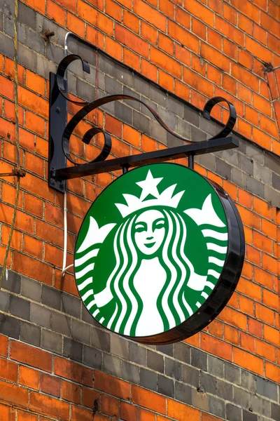 Starbucks Coffee Street Sign — Stock fotografie