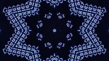 Video arka plan döngü kaleydoskop soyut bilgisayar ekranı