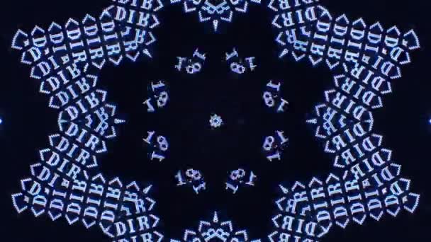 万華鏡抽象的なコンピューター画面のビデオの背景をループ — ストック動画