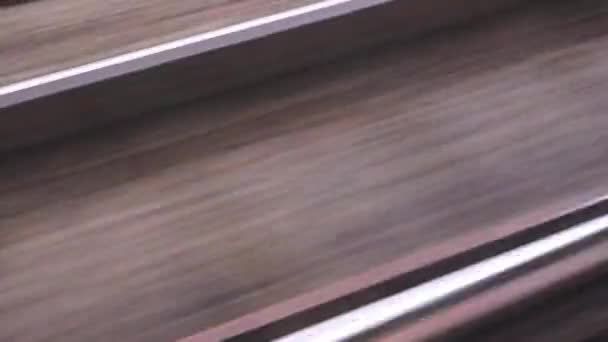 Viaje en tranvía, vista a través de la ventana — Vídeos de Stock