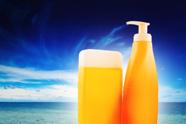 Güneş Losyonu şişe Seaside Beach