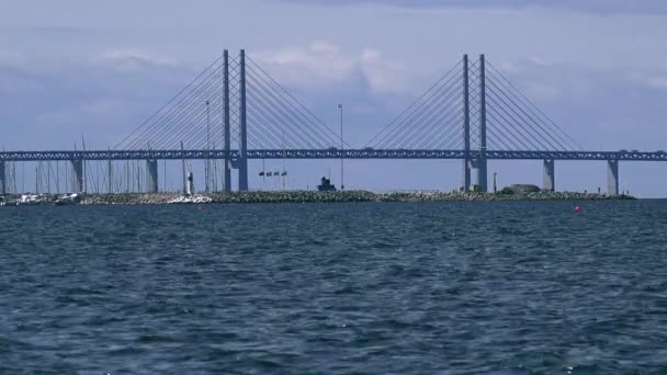 Мост Мальмо Оресунд — стоковое видео