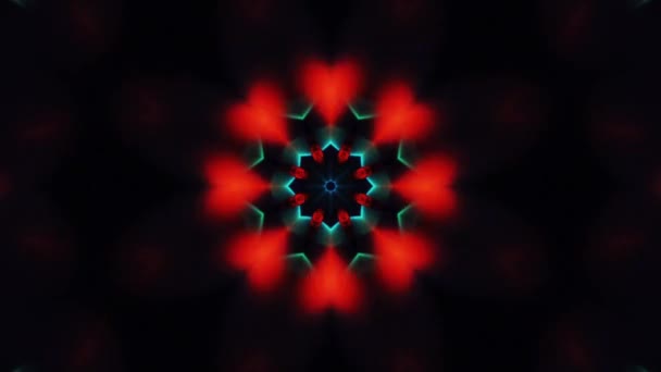 Abstrato Fantasia Kaleidoscopic Looping Vídeo Fundo — Vídeo de Stock