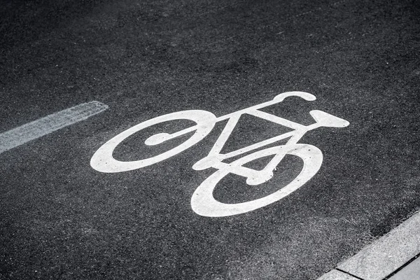 Radwegschild — Stockfoto