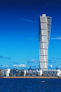 Turning Torso ile Malmö Cityscape