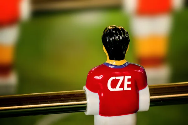 Jersey nacional checo en futbolín vintage, juego de fútbol de mesa —  Fotos de Stock