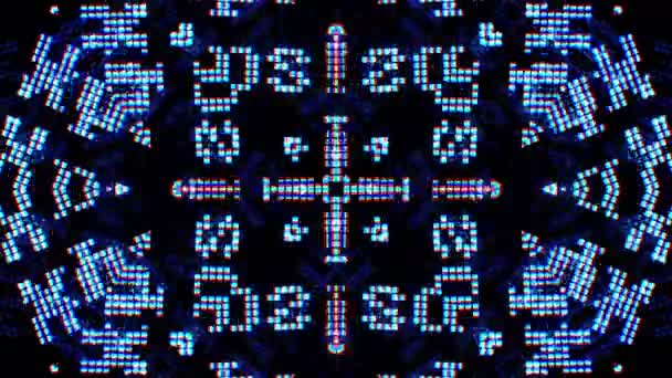 Fantasy Caleidoscopico Computer Screen Sfondo digitale — Video Stock