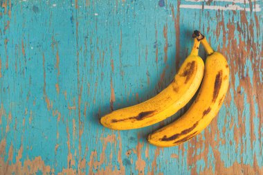 Bananas on rustic table
