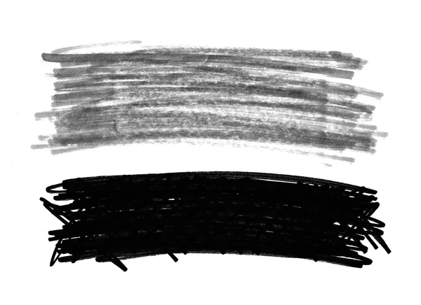 Felt pen doodle scribbles isolated on white background — Stock Photo, Image