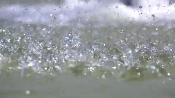 Water drops splashing surface — Stock Video