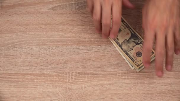 Виплати готівкою у доларах — стокове відео