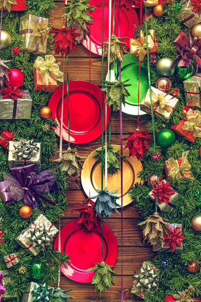クリスマスの贈り物と装飾 — ストック写真