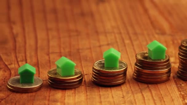 Koncepcja domu kredyt hipoteczny — Wideo stockowe
