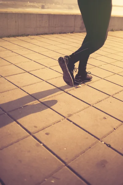 Urban jogging, running on the street — Stock Photo, Image