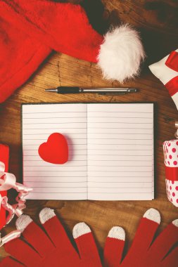 Santa Claus notebook for good children wish list