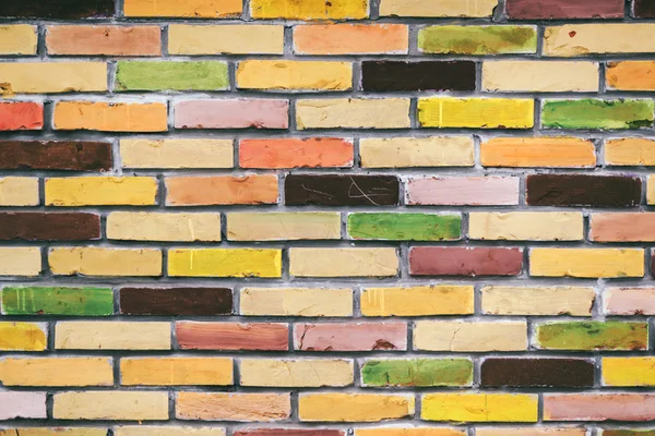 Colorful brick wall pattern — Stock Photo, Image