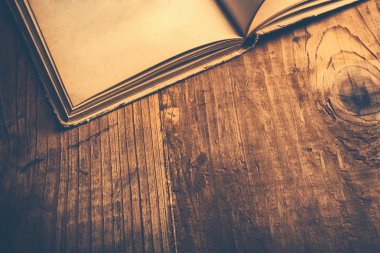 Eski kitap kütüphane Masası