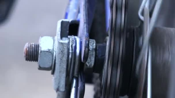 Bicycle gear and chain — Stock Video