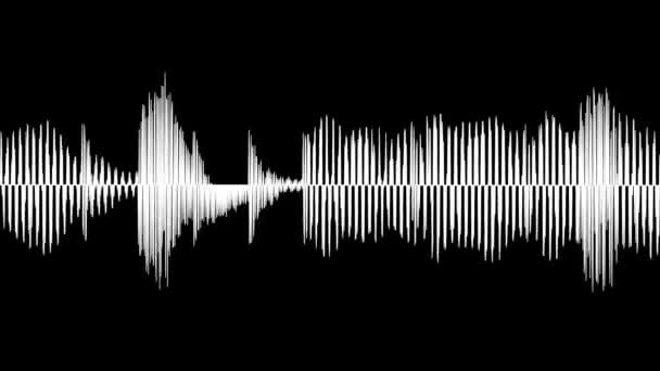 Animación de forma de onda de audio — Vídeo de stock