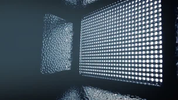 Apparecchiature professionali di illuminazione a LED per la produzione di foto e video — Video Stock