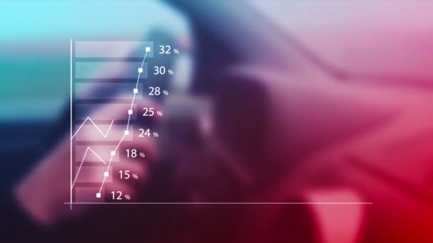 Infográficos para motoristas de carros femininos — Vídeo de Stock