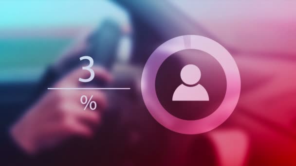 Infografías para conductores de automóviles femeninos — Vídeos de Stock