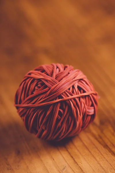 Rubber jar rings ball, stress relief excersize — Stock Photo, Image