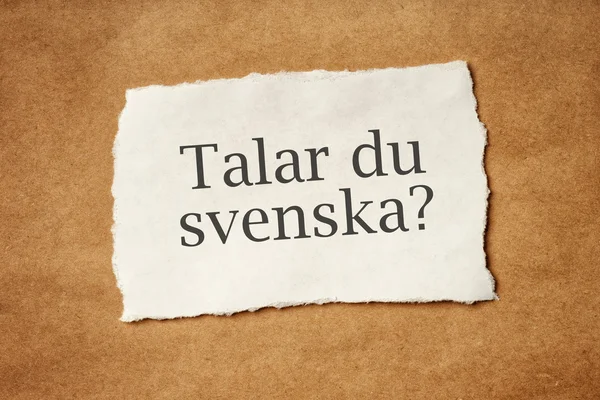 Talar du Svenska, hovoří švédsky — Stock fotografie