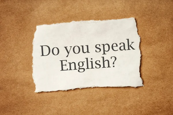 Do you speak english — Stock Photo, Image