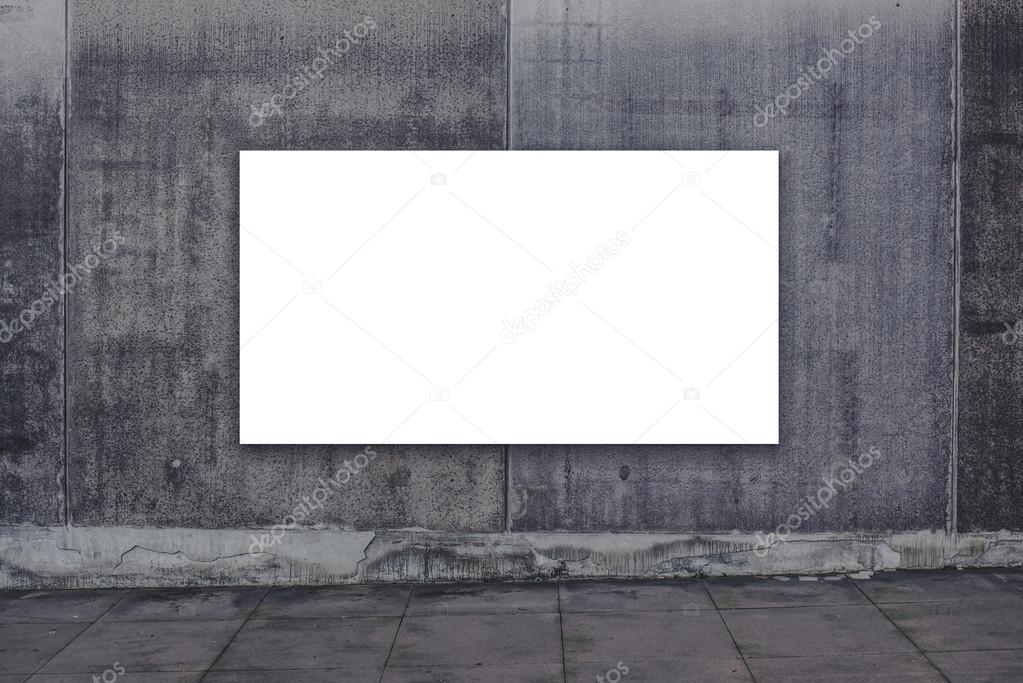 Blank advertising billboard