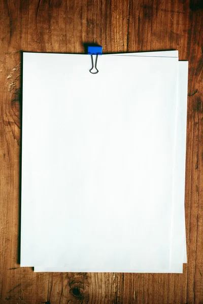 Blank paper on office desk, top view — Stock Photo, Image