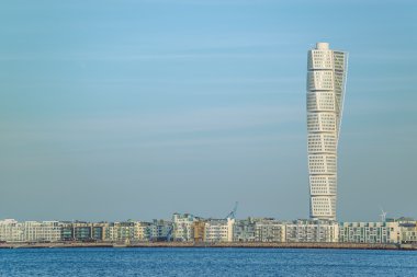 Malmo Turning Torso and cityscape