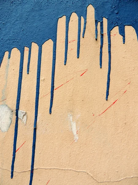 Depósitos de tinta na parede do edifício — Fotografia de Stock