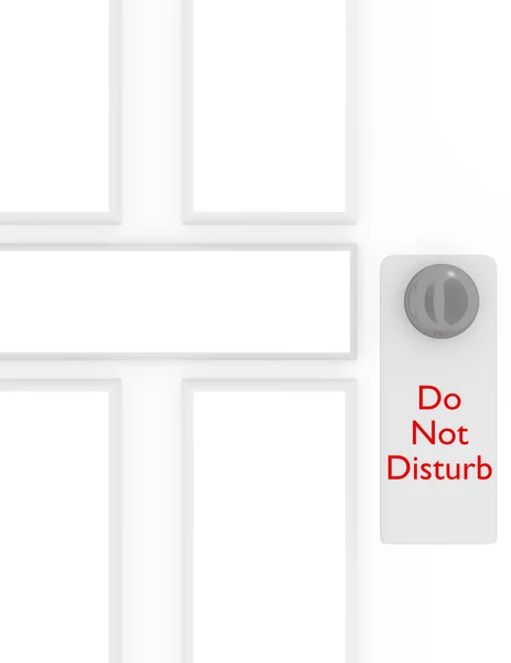 3d Render Do not distururb sign on a Door — стоковое фото