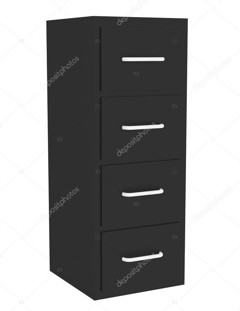 3d Render of a File Cabinet