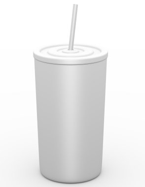 bir Fast Food içki Kupası 3D render
