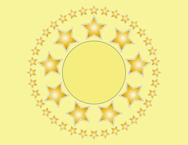 Golden Stars Arrière-plan avec espace de copie — Image vectorielle