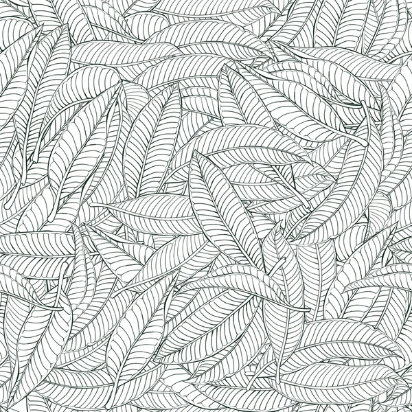 Plumeria 잎 패턴 — 스톡 벡터
