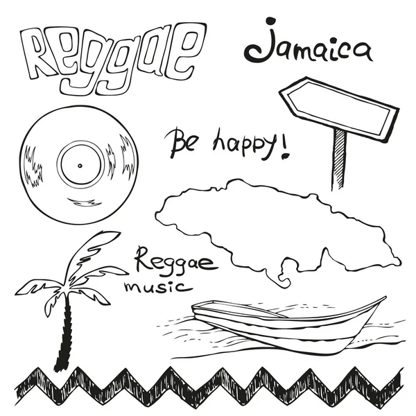 Conjunto de reggae —  Vetores de Stock