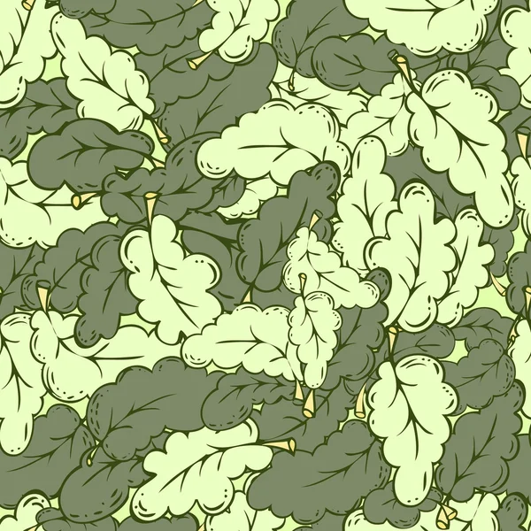 원활한 패턴 오크 잎 — 스톡 벡터