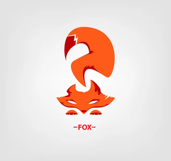 Fox logo on white background. — Stock Vector