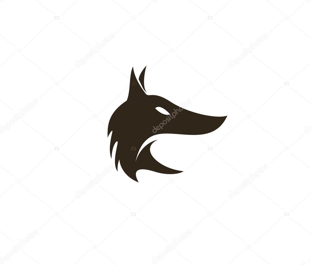 fox head in profile. Styling,  Fox logo.