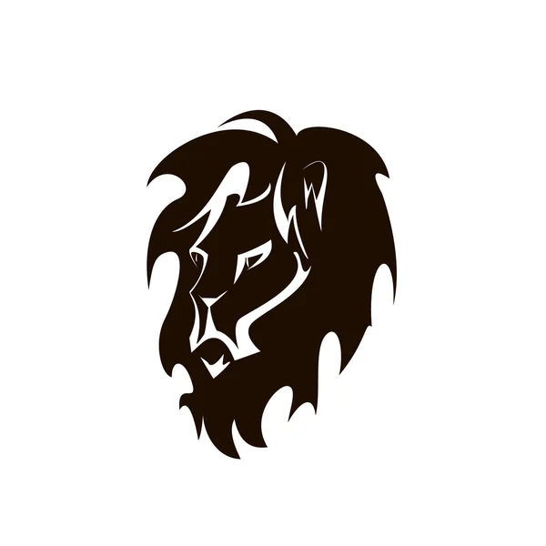 Cabeça de leão. Projeto do logotipo da empresa — Vetor de Stock