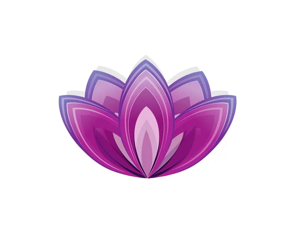 Fleur de lotus comme symbole du yoga . — Image vectorielle