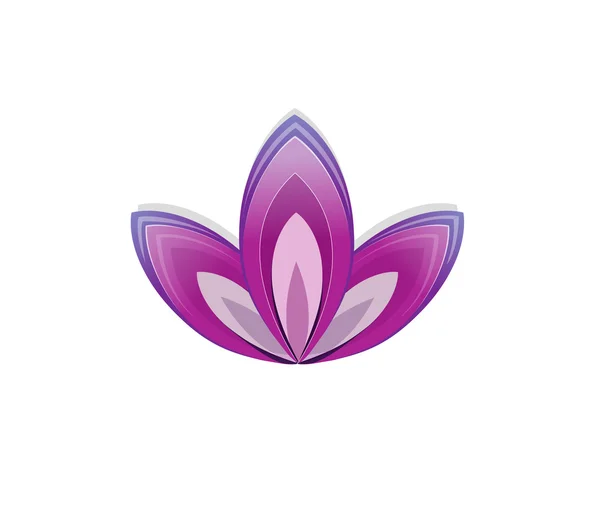 Fleur de lotus comme symbole du yoga . — Image vectorielle