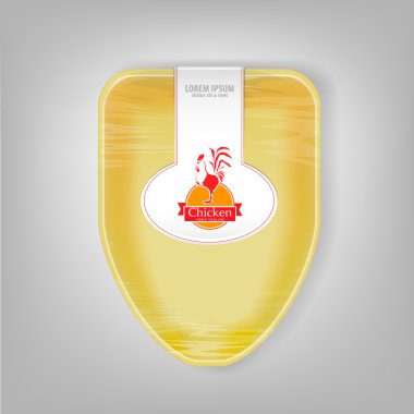 Tavuk için plastik gıda kapsayıcı. Sarı