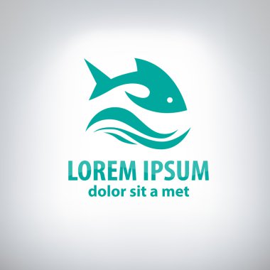 Balık tasarlamak vektör tasarım logo şablonu. 