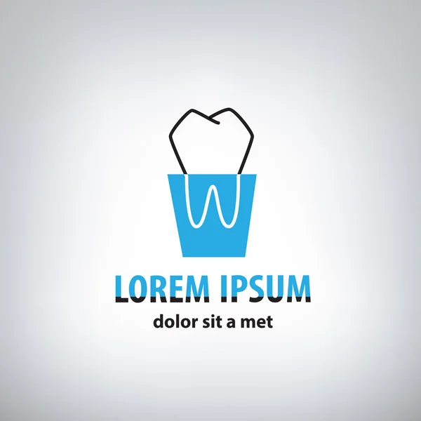 Modello di design del logo della medicina dentale — Vettoriale Stock