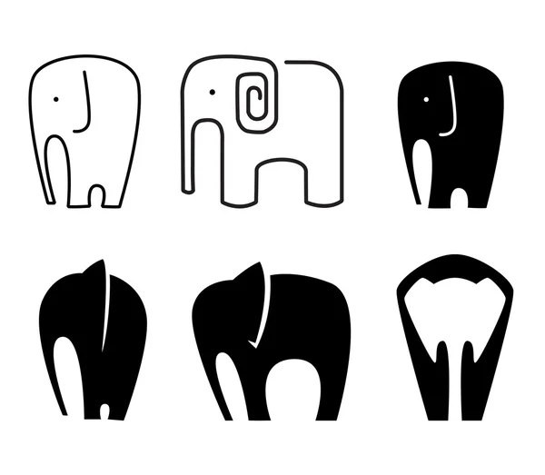 Sloní ikona — Stockový vektor